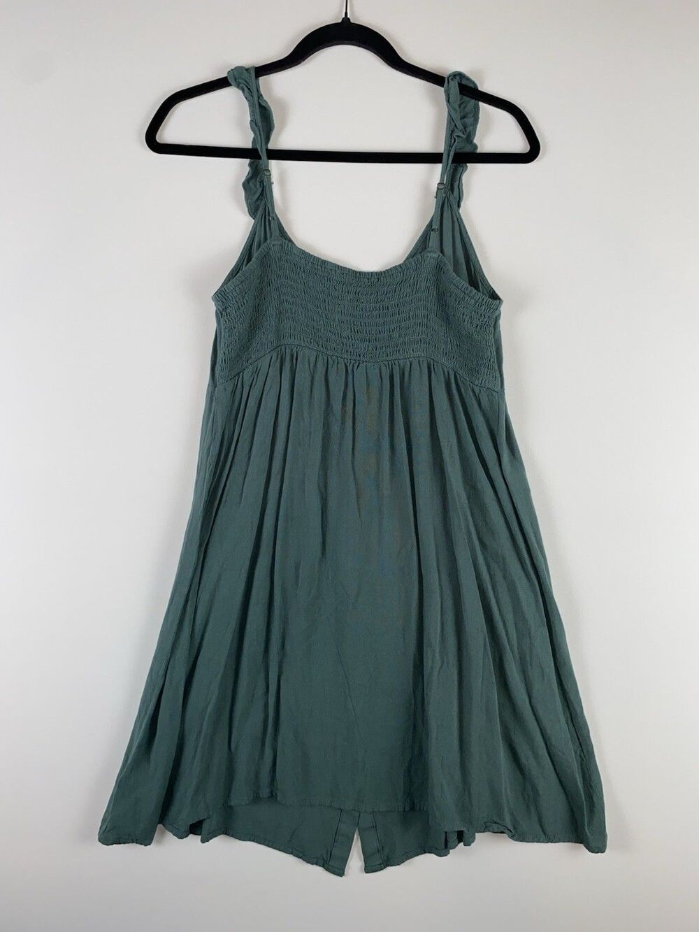 Becool Sage Blue Ruffle Button Front Sundress Size Large - Picture 3 of 8